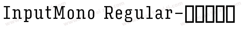 InputMono Regular字体转换